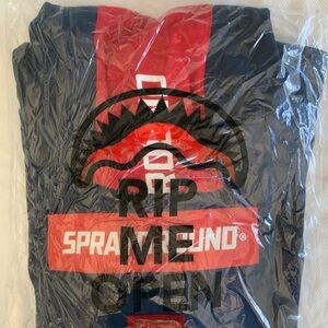 Sprayground Red and Blue Graphic Hoodie Large